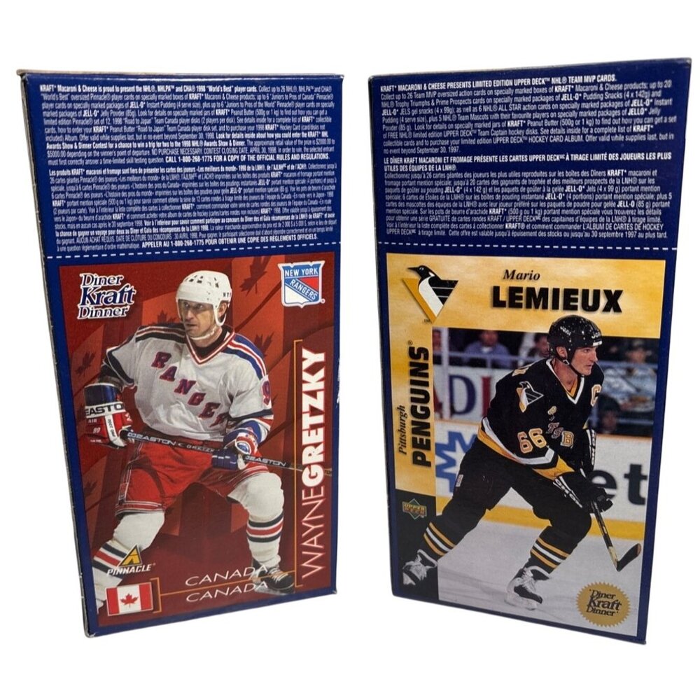 Kraft Dinner Hockey Card Wayne Gretzky & Mario Lemieux Unopened Boxes